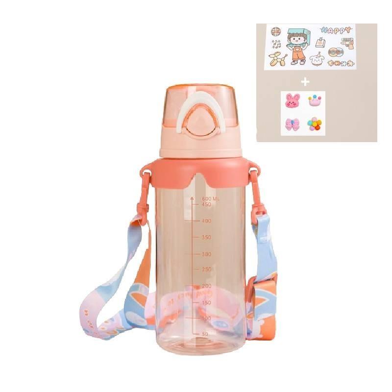 Diagonal Sports Plastic Water Cup Portable Beautiful Outdoor Cute Leakproof