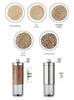 Wood Grain Stainless Steel Hand Coffee Grinder with Handle