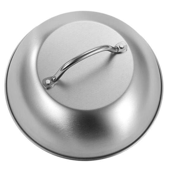 Stainless Steel Pot Lid with Handle Heat Concentration for Even Cooking Cheese Melting Dome Splatter Guard Griddle Accessory