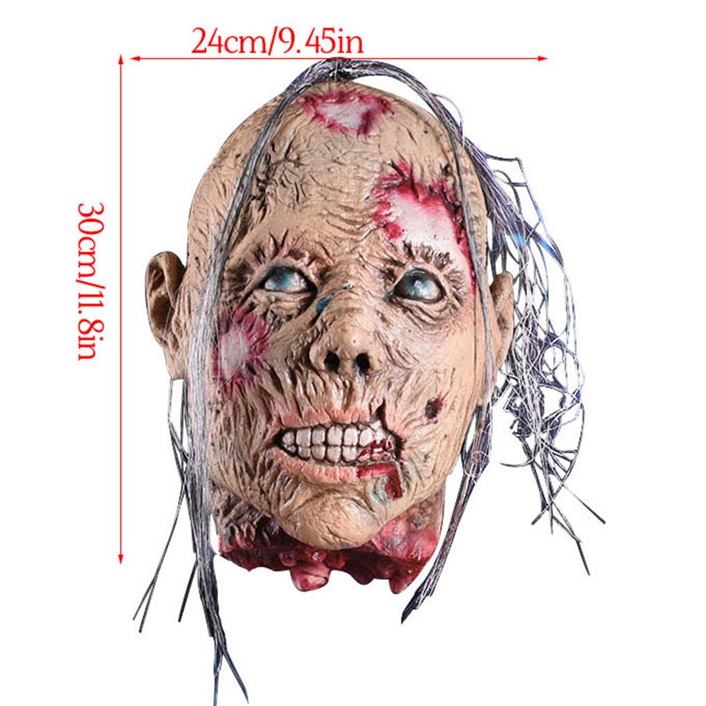 Halloween Themed Party Hanging Head Home Hotel Haunted House Scary Tabletop Centerpiece Horrible Decor Holiday Banquet Prop