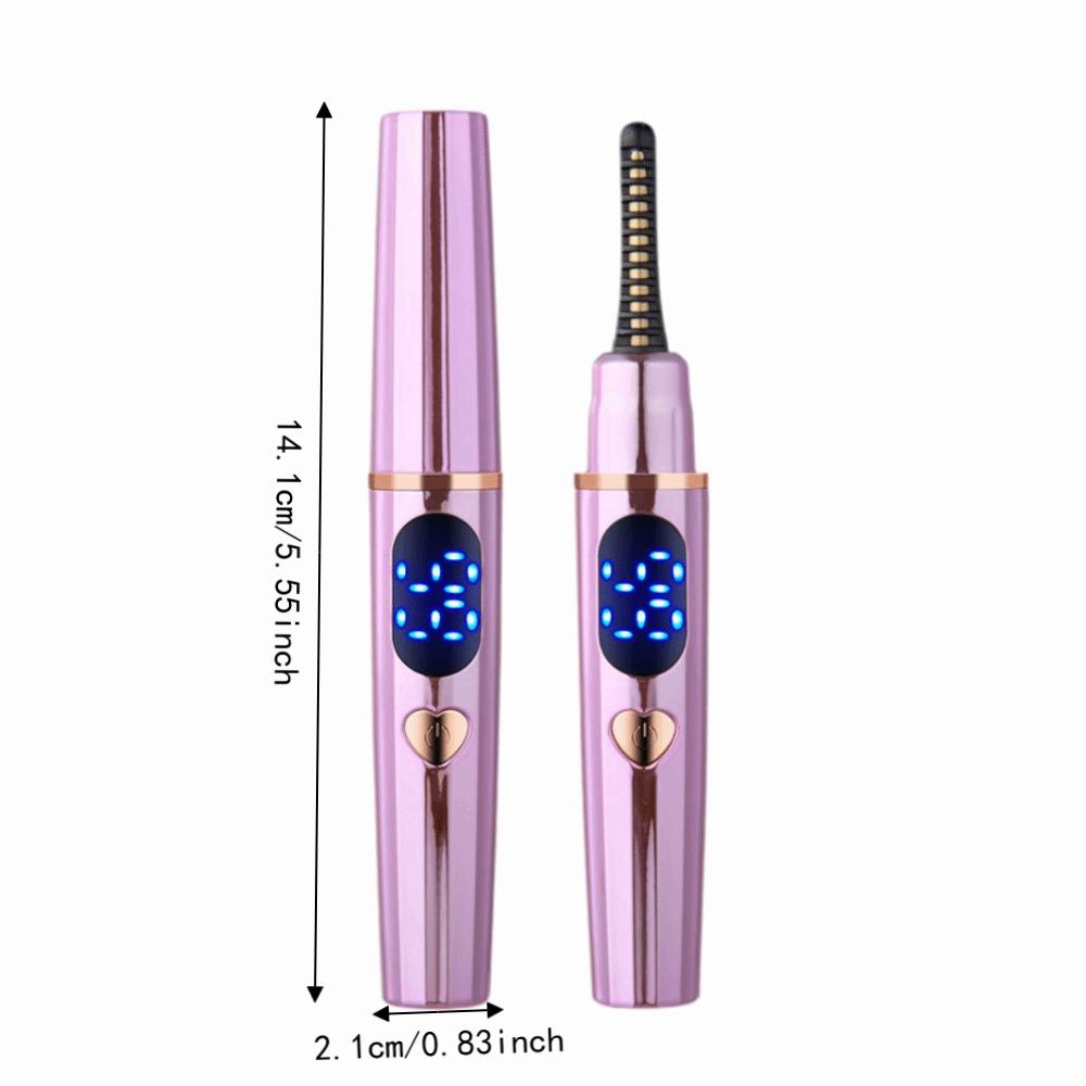 Long-Lasting Styling Heated Eyelash Clip LED Screen Portable Eyelash Curling Device Daily Makeup