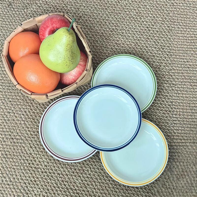 Retro Hand-Painted Ceramic Dessert Plate