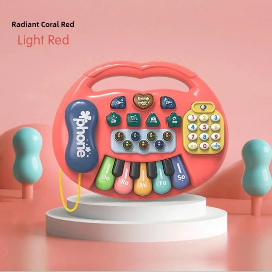 Dětská hudební hračka se zvukem zvířat Dětská klavírní klávesnice Elektrický blikající hudební nástroj Rané vzdělávací hračky pro děti