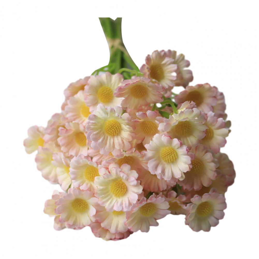 Fake Daisies Artificial Flowers Artificial Flower Bouquet with Flexible Stems Silk Faux Blooms for Wedding Centerpieces
