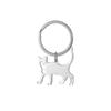 Minimalist Black Cat Stainless Steel Keychain Simple Fashion Design Stylish Couple Keyring Practical Daily Bag Pendant