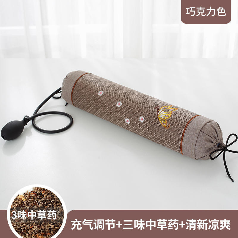 Argy Wormwood Pillow Cervical Support Improve Sleeping Single Cylindrical Pillow with Pillowcase for Sleep