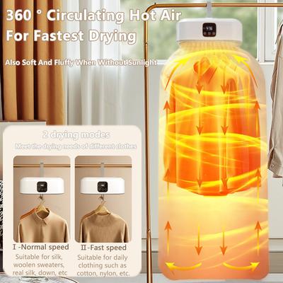Portable Clothing Dryer Electric Portable Clothes Dryer Folding Portable Clothing Dryer UV Sterilization Foldable Laundry Dryer