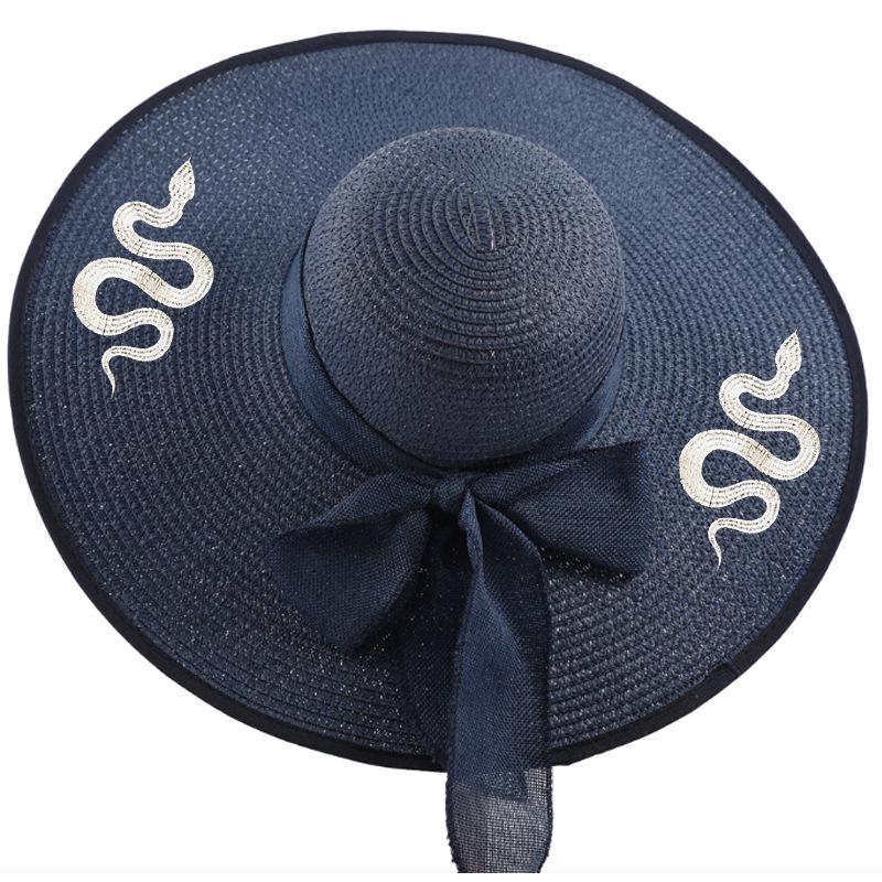 

Соломенная шляпа от солнца с широкими полями с принтом змеи на Хэллоуин 2021 One Size