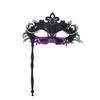 Elegant Detachable Half Face Mask Set With Metal And Rhinestones Decoration For Costume Parties And Halloween