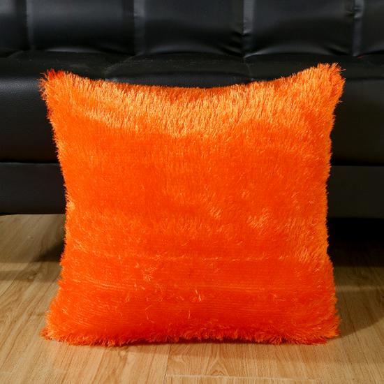 Long Plush Solid Color Glitter Velvet Throw Pillow Cushion Pillowcase