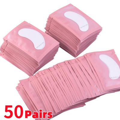 50 Paar Augenpads Wimpernverlängerung Untere Wimpern Falsche Wimpern Aufkleber Wimpernverlängerungszubehör Patches zum Aufbauen Augenlid