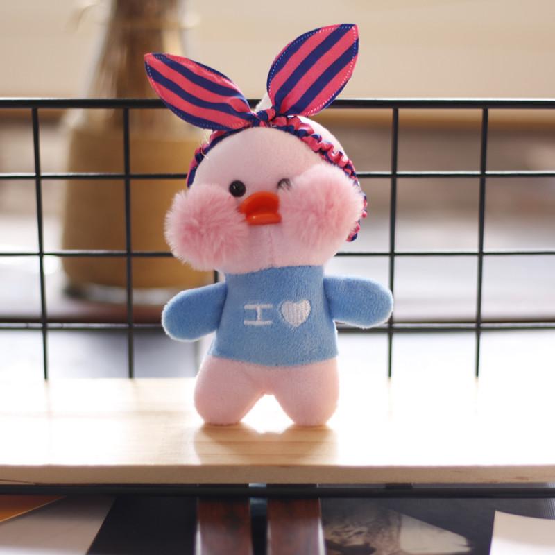 

Super Soft Mini Duck Plush Keychain Cute Bag Accessory In Pink White Yellow рожевий