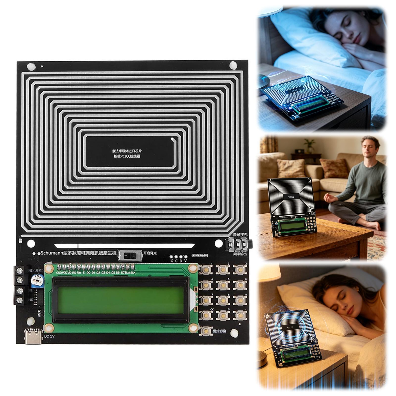 Frequency Generator USB Powered Schumann Resonance Sound Device 0.01Hz-100KHz for Sleep Aids Stress Relieve & Yoga Adults Use China Mainland