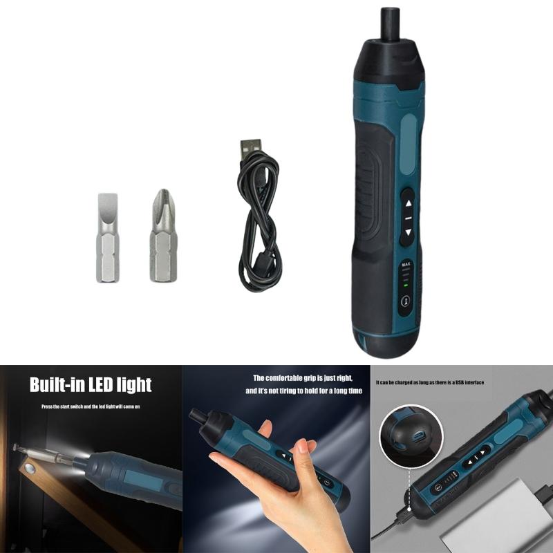 Electric Screwdriver 4 Torques Settings Magnetic Head Design Battery Powered Tool Cordless Screwdriver