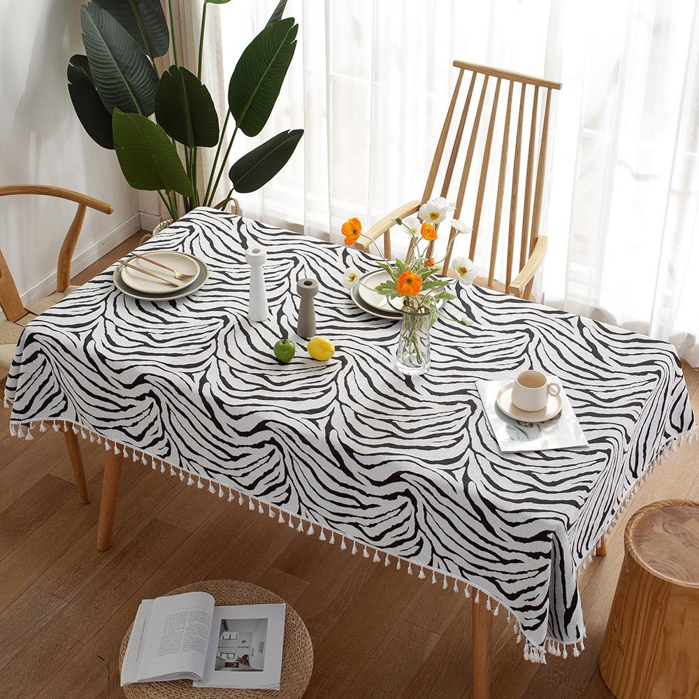 Tablecloth Nordic Ins Imitation Cotton And Linen Thousand Bird Grid Thickened Home Textile Home Sofa Coffee Table Cover Tablecloth 60*60cm
