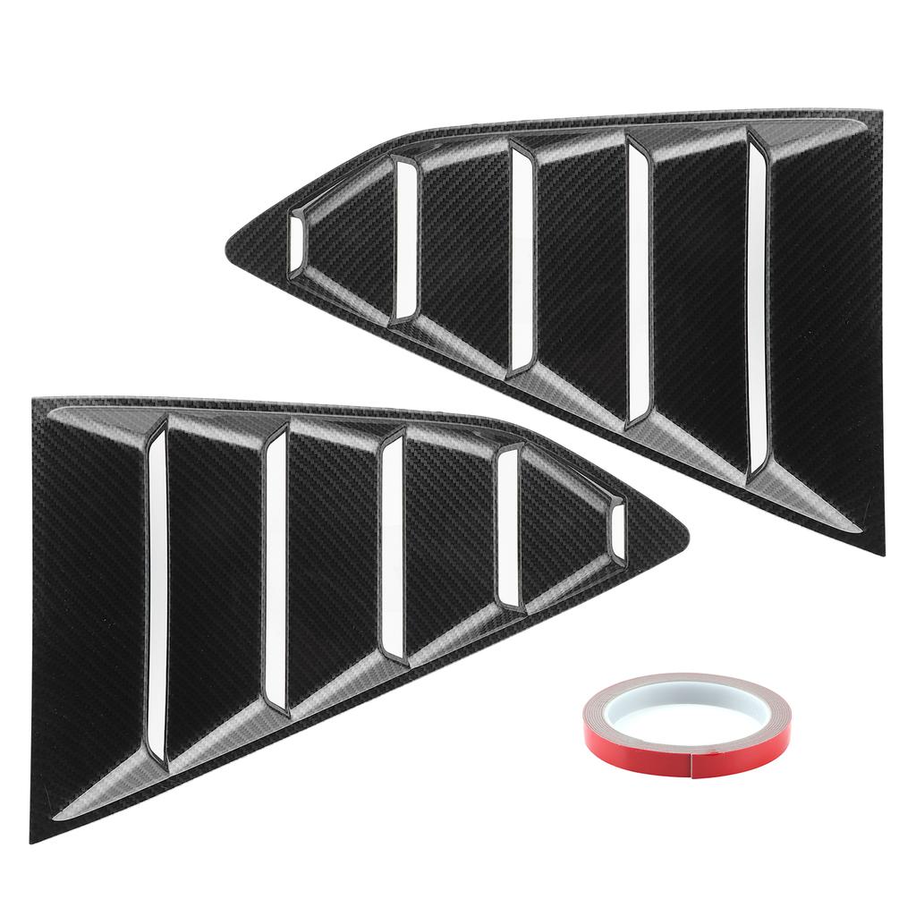 Hinten Fenster Lamellen Shutter Abdeckungen Carbon Faser Stil Fit für Chevy Camaro 20162020
