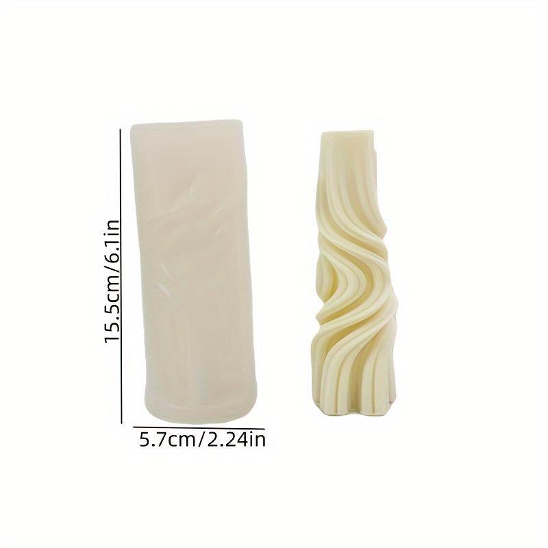 

Форма для ароматерапевтичних свічок Creative Wave Geometry - DIY циліндричний гіпсовий гіпсовий сувенір для домашнього декору