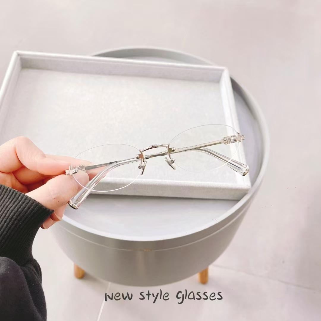 

Oval Shape Rimless Men S Sun Glasses New Style Anti-Glare Sunglasses For Women Fashion Trendy Woman Sun Glass