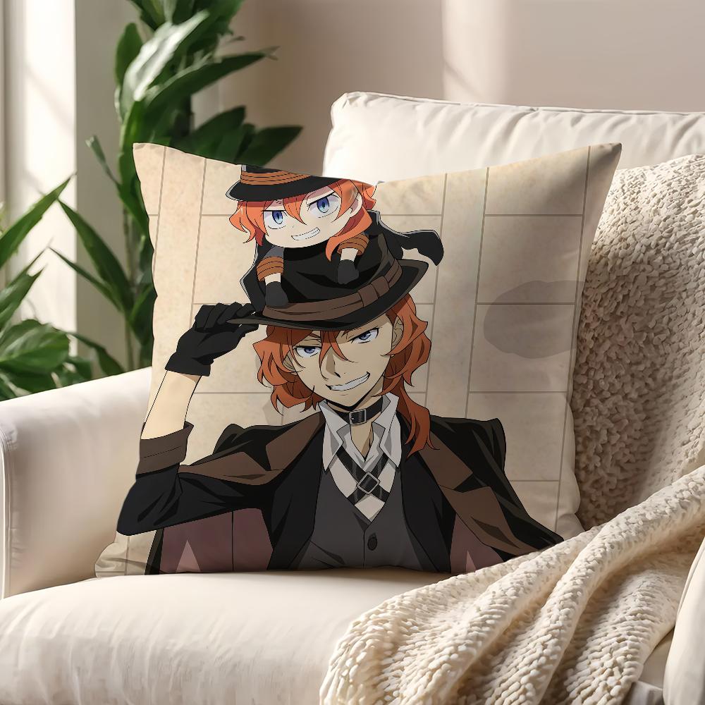 Adventure anime Bungo Stray Dogs cushion cover For Pillow Printing Sofa Decoration Home Car Room Coffee Office Nordic Simplicity