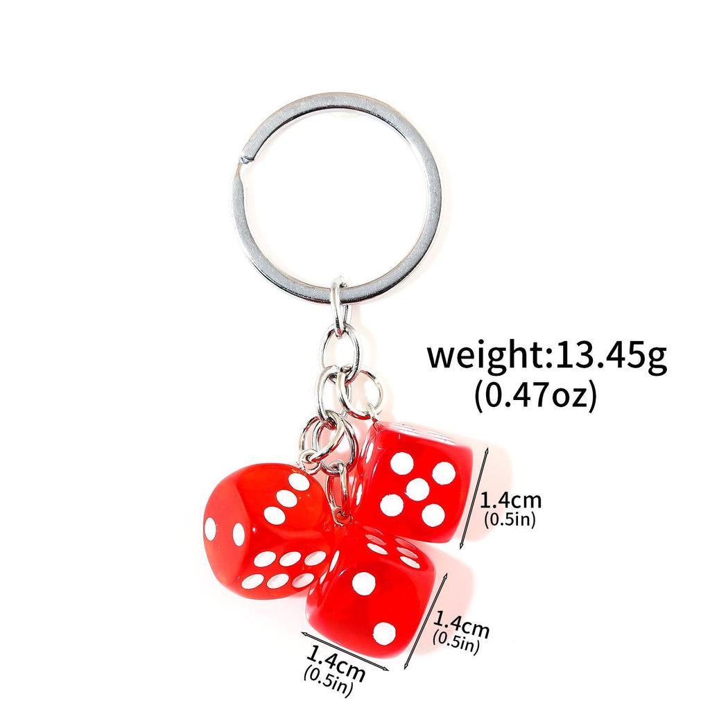 Fashionable Irregular Shape Dice Billiard Bag Pendant Metal Keychain - Hot Selling