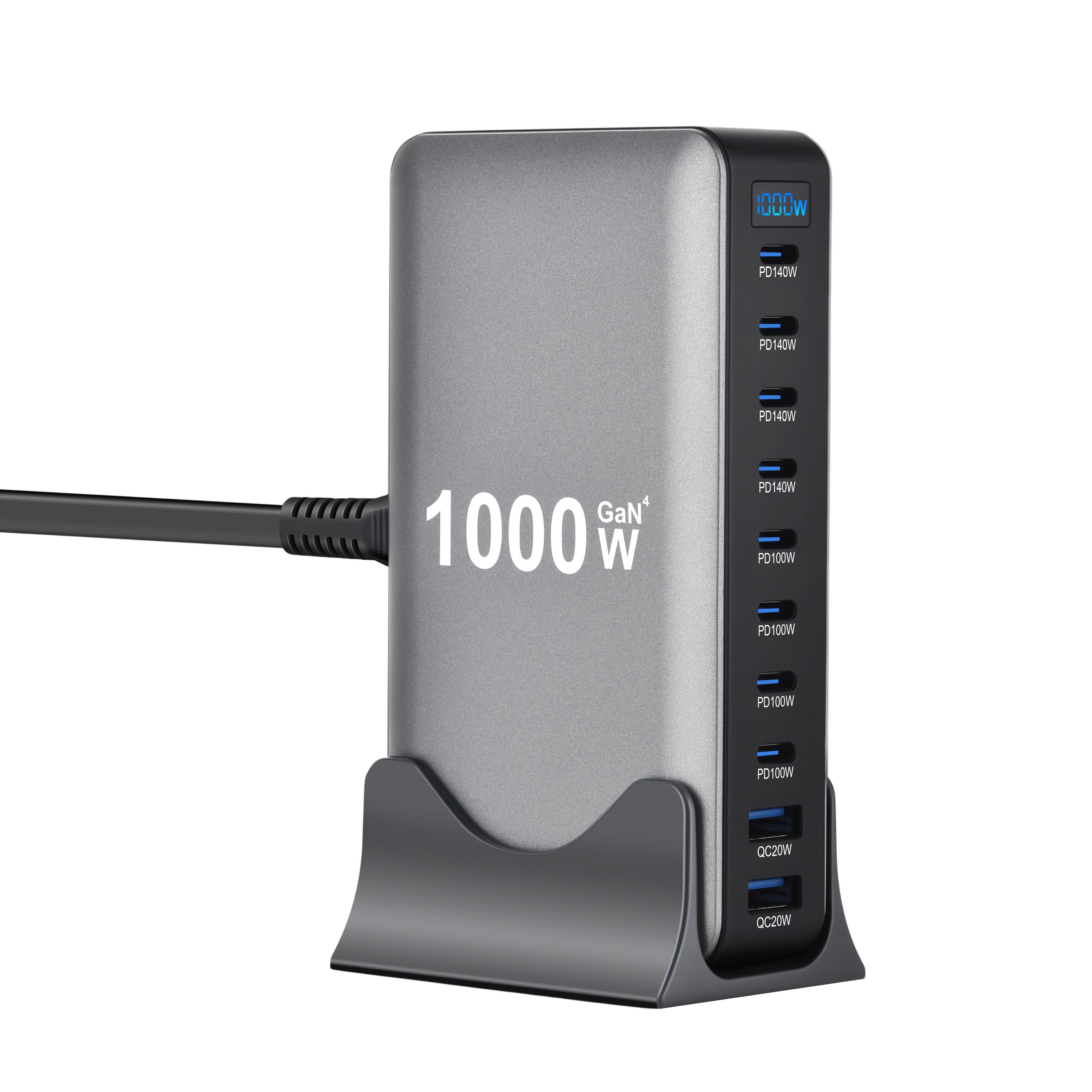 1000W daudzportu galda lādētājs ar 8C2A