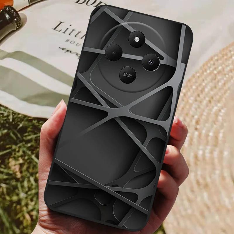 Чехол для Xiaomi Redmi 14C Redmi14C Крутой Расписной Силиконовый ТПУ Мягкий Чехол для Poco C75 PocoC75 Чехлы Черный Защитный Корпус Телефона