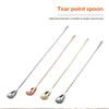 Spiral Pattern Long Handle Mixing Spoon Food Grade Stainless Steel Cocktail Scoop for Home Bar Bartender Drink Making
