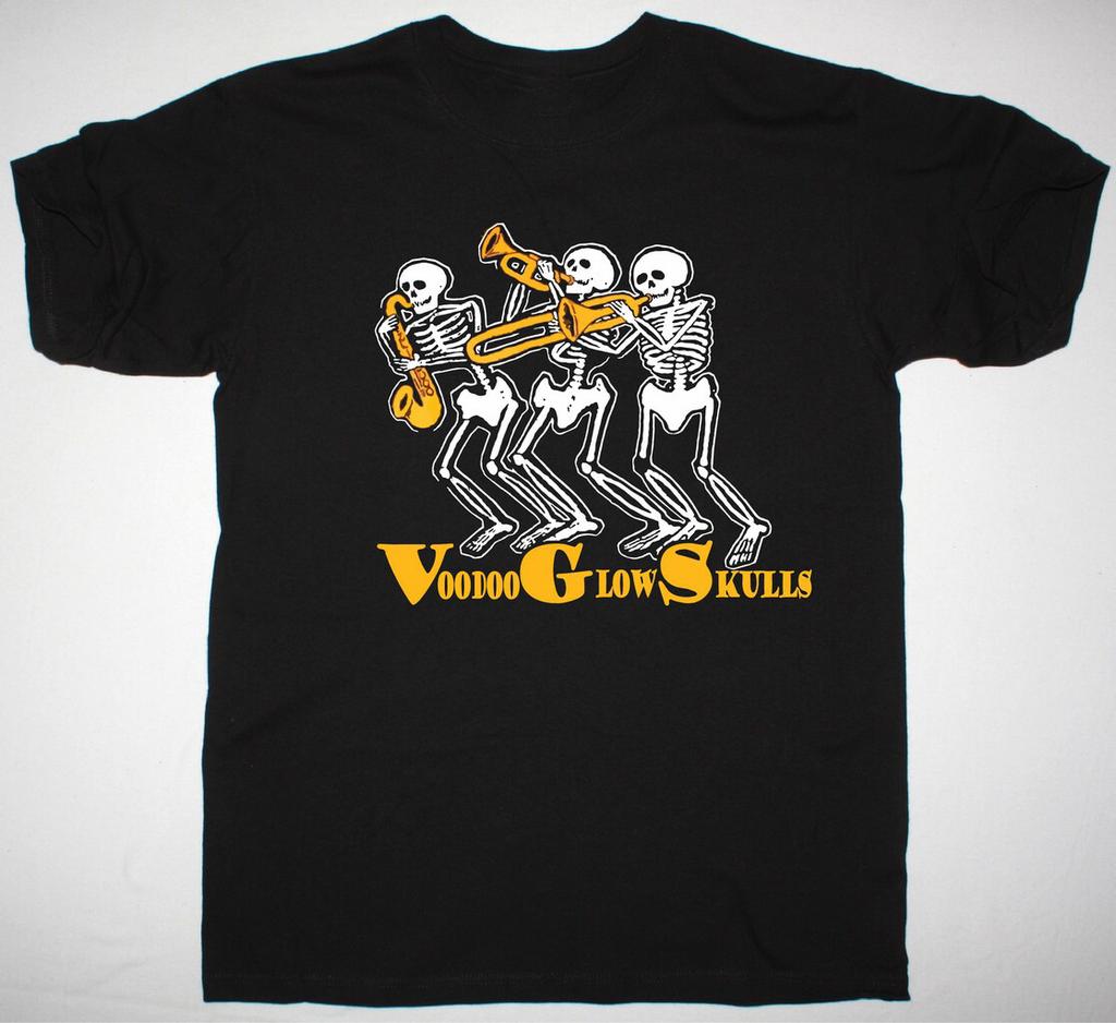 Vtg VOODOO GLOW SKULLS Band Cotton Black Full Size Men Women Shirt BL055