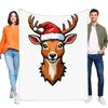 Christmas Reindeer Blanket Soft Fleece Throw Cozy Couch Cover Gift for Kids and Adults Holiday Decor Perfect for Winter Warmth a