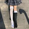 Lolita Stockings Hollow Lace Thigh High Thin Floral White Socks Girl Lolita Cute Japanese Jk Black Over The Knee Stockings