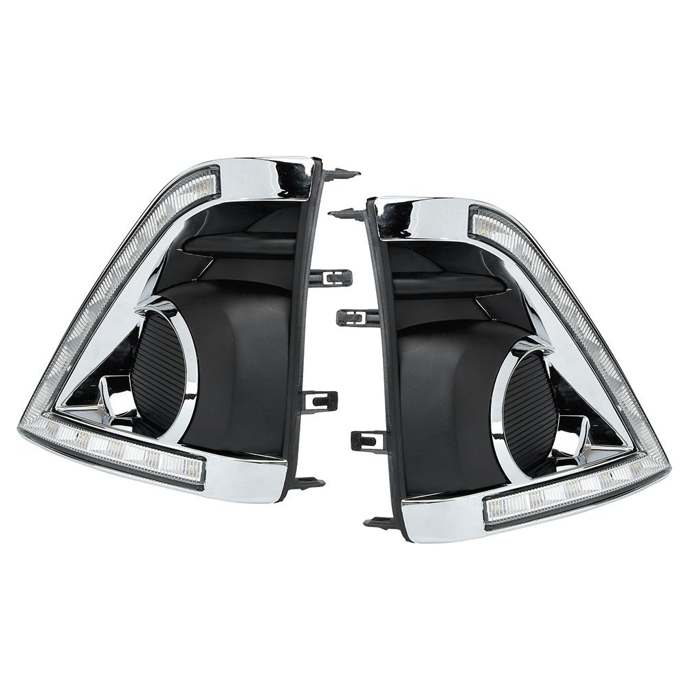 1 par DC12V 6000 6700K LED Vattentät Dubbelfärg DRL Blinkersljus Passar för Toyota Yaris Vios 13 15
