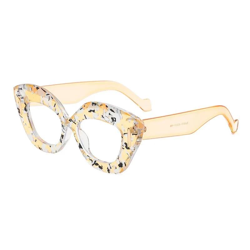 New Vintage Cat Eye Reading Glasses for Women Fashion Large Frame Anti Bluelight Presbyopia Eyeglasses with Plus Diopter+2.0