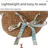 Grass Hat Large Brim Straw Hat Foldable Exquisite Flower Sun Protection Hat Uv Protection Breathable Beach Hat Beach