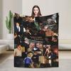 The Vampire Diaries Damon Salvatore Serie TV Coperta Decorativa in Flanella Plaid per Arredamento Casa Calda Morbida Copriletto Regalo