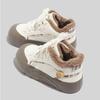 Fleece-lined and Thickened Cotton-padded High-top Sneakers Are Fashionable Versatile Casual and Warm