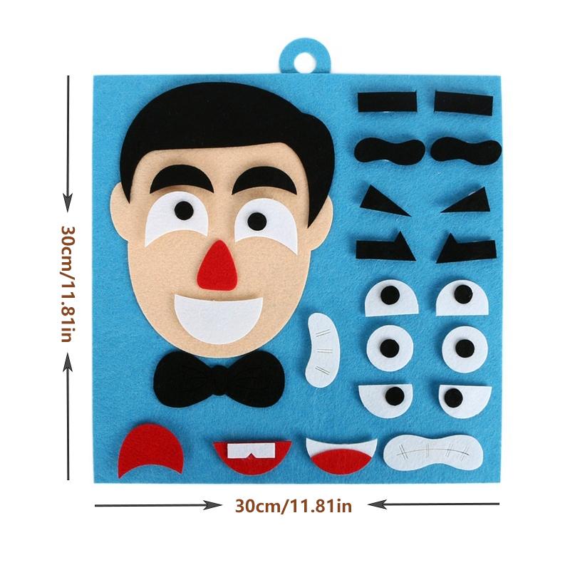 

1/4Pcs Diy Emotion Change Puzzle Toys Creative Facial Expression Kids Learning Educational Toys For Children Funny Set Fun Gift