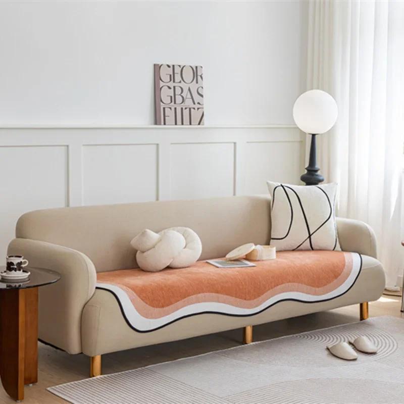 Thicken Chenille Sofa Cushion for Living Room Special Shape Non-slip Couch Cover Corner Sofa Towel Seat Pad Home Protection
