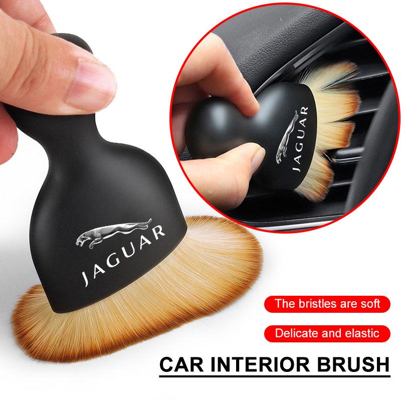 Car Vent Cleaning Soft Brush Car Interior Cleaning Tool Car Brush For Jaguar XF XE XJ XJ8 X351 F Pace X Type F Type Necklace Tijera Ropa Llavero