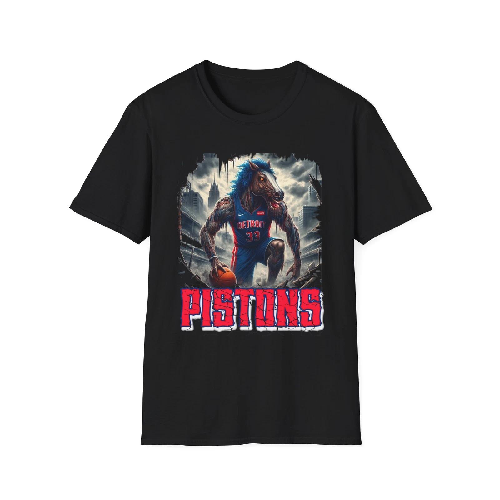 Motor City Madness - Detroit Pistons Horror Mashup T-Shirt S