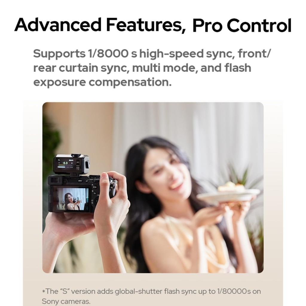 Godox iT30Pro F TTL Flash Fujifilm GN15 Recycle 560 Full Power Touchscreen Speedlite iT30Pro-F (for Cameras), 1.5-Second Time, Flash, 1/8000 HSS, 2.4G