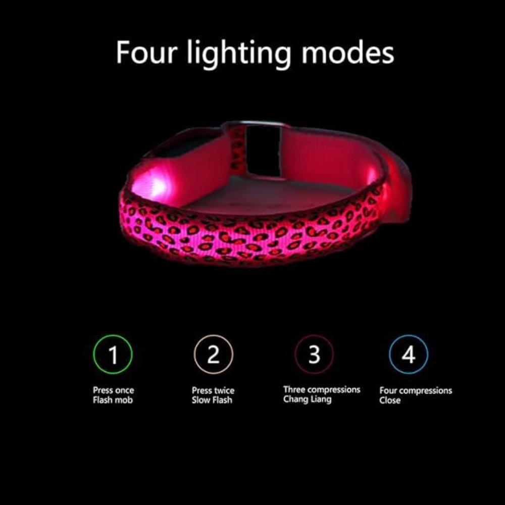 LED Hundehalsbånd Anti-Tapt Nylon Hundehalsbånd Personlig Kjæledyrhalsbånd for Stonego Liten Medium Stor Kjæledyr