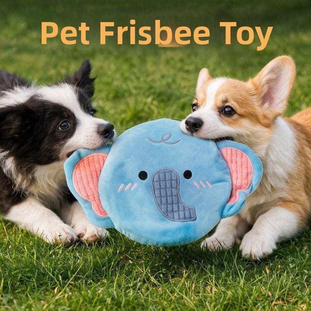 Cartoon Interactive Dog Throw Toy Soft Puppy Chew Toy Pet Accessories Pet Squeak Toy  Outdoor Sport