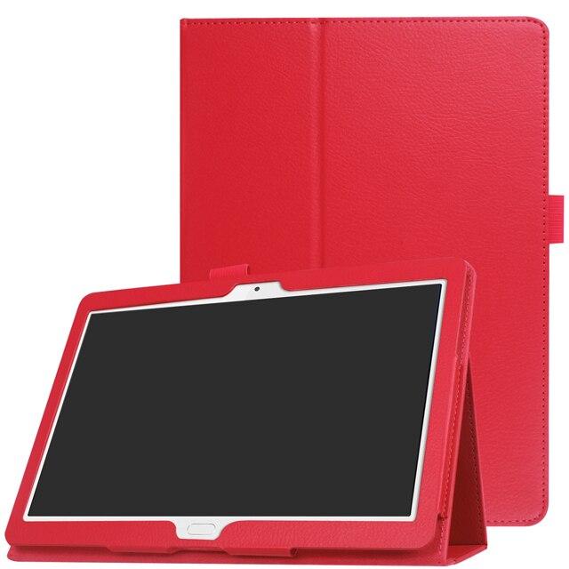 Чехол для Huawei MediaPad M3 Lite 10 BAH-W09/AL00, тонкий складной чехол-подставка из искусственной кожи, чехол для планшета Huawei M3 Lite 10,1 MediaPad M3 Lite 10.1 красный