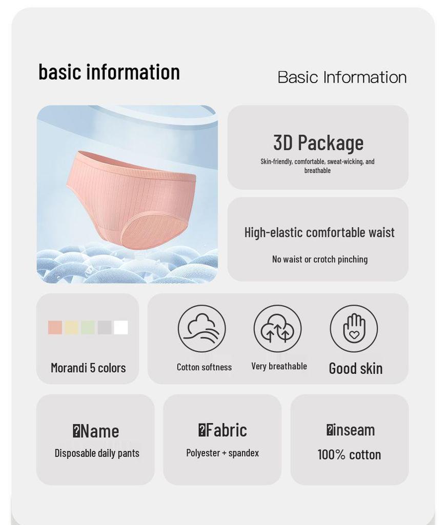 Women's Travel Disposable Panties: Sterilized, Wash-Free, Breathable Briefs for Postpartum & Pregnant Women