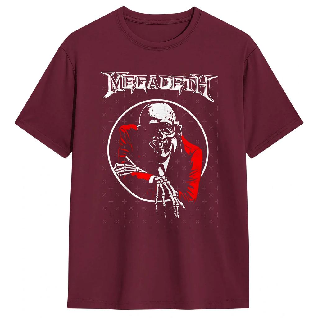 Vic Rattlehead Megadeths Unisex T Shirts Funny Tees Short Sleeve Round Collar TShirts Cotton Birthday Present Clothing