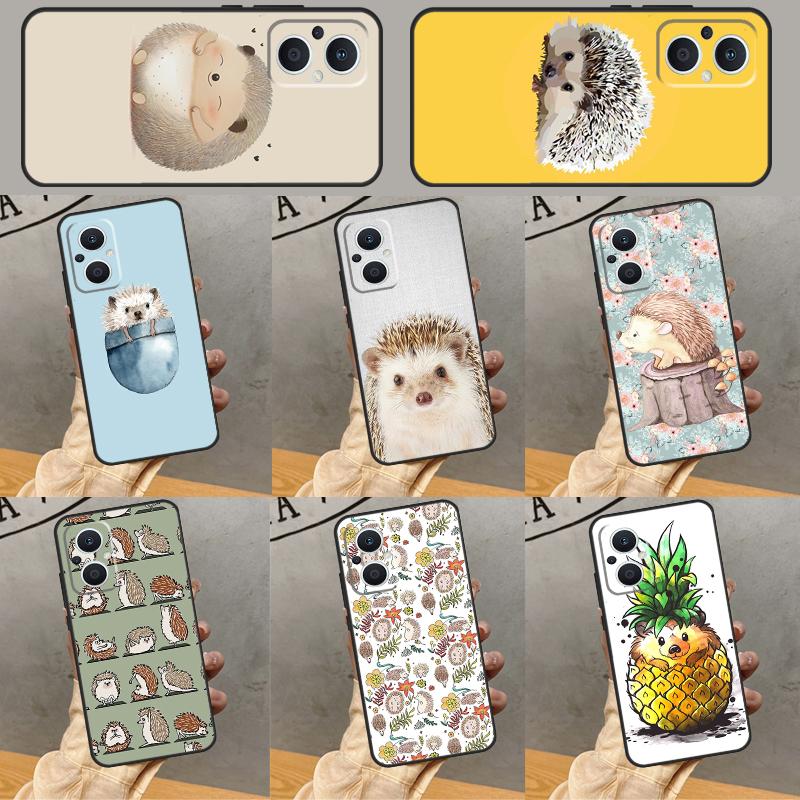 Animal Hedgehog Case For OPPO Reno 7 8 10 11 12 13 Pro 13F 12F 11F 8T OPPO Find X8 Pro X6 X3 X5 Lite Cover