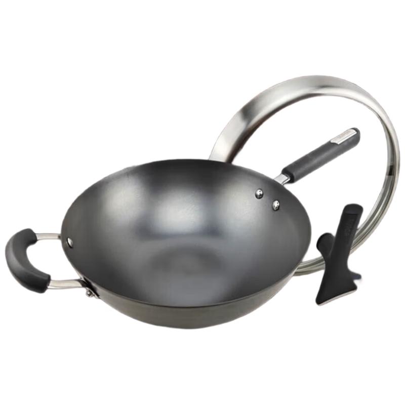 

Supor 34CM Cast Iron Wok with Standable Lid