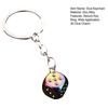 Dobbelsteen Sleutelhanger Metalen Dobbelsteen Tasje Bedeltje Trendy Sleutelhanger Rugzak Bedeltje Spel Liefhebber Accessoire Cadeau voor Mannen Vrouwen