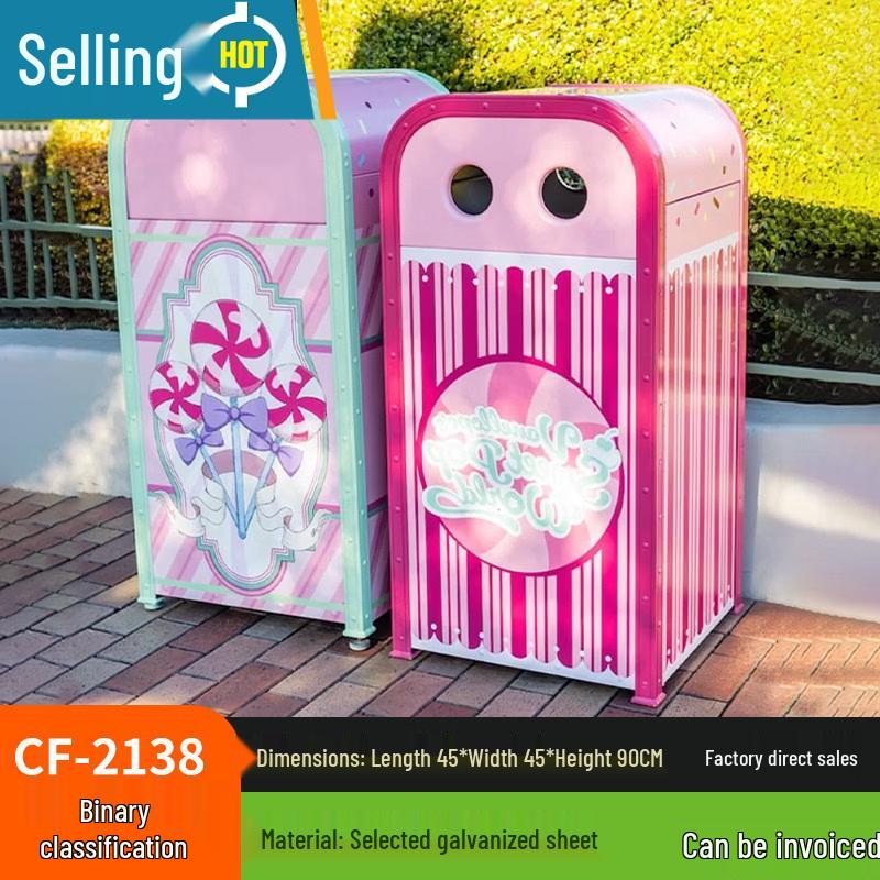 Outdoor Stainless Steel Dual Recycling Bin