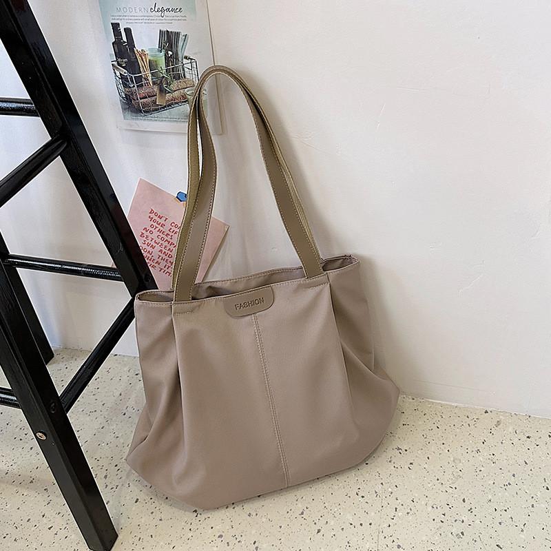 Stylish Large Capacity Canvas Tote Bag For Women In Black White And Khaki Ideal For College Students